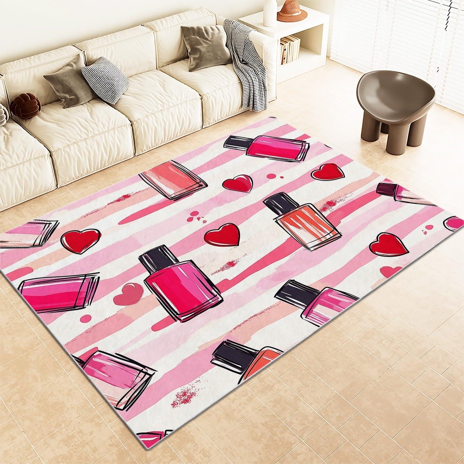 Tapis doux 80x150cm résistant aux taches pour salle à manger