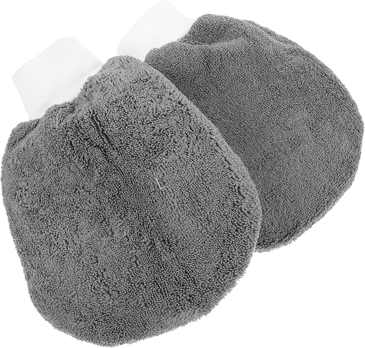 PRETYZOOM Microfiber Car Wash Mitt 2-Pack Scratch-Free Chenille Cleaning Gloves for Car Detailing Soft and Absorbent Wash Mitts for Auto Exterior Maintenance