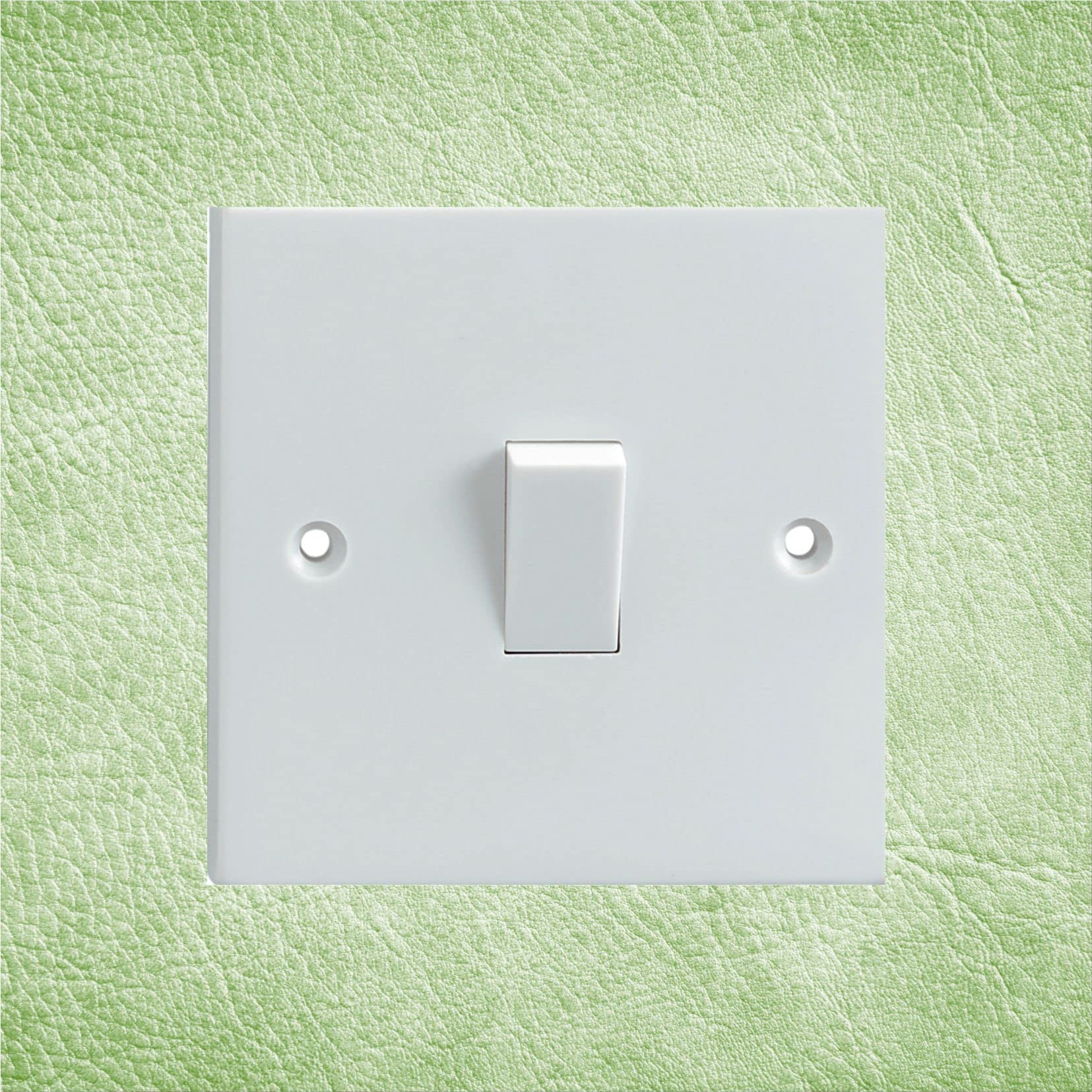 Decalarama Green Light Leather Effect Pattern Electrical Light Switch Surround Printed Vinyl Sticker Decal