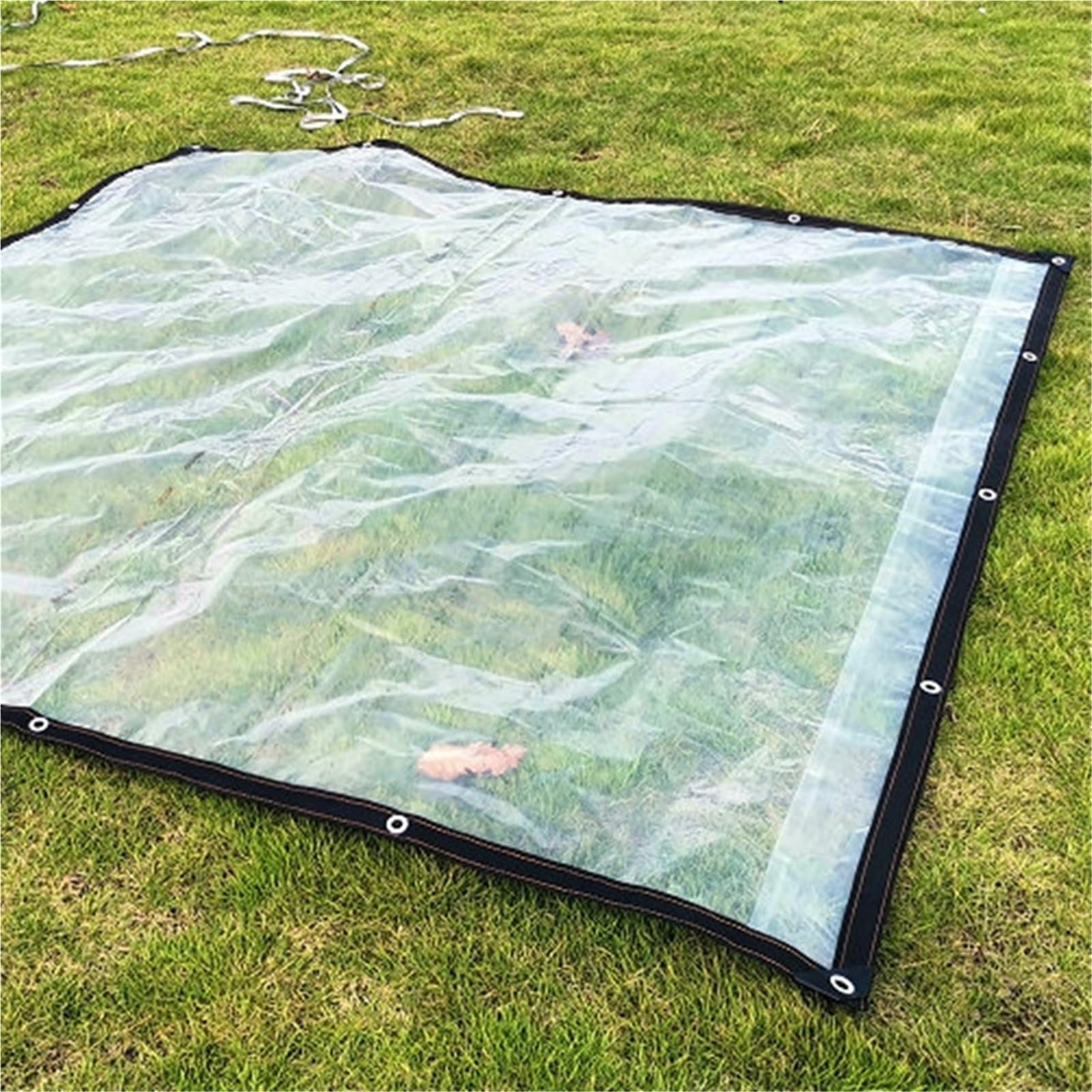 Telone Trasparente 2M ~ 5M Trasparente Panno Antipioggia Giardino Balcone PE Film Gazebo Serra Pianta Grassa Tenere In Caldo Copertura Tarp telone(White Edge,3.0mX3.0m)