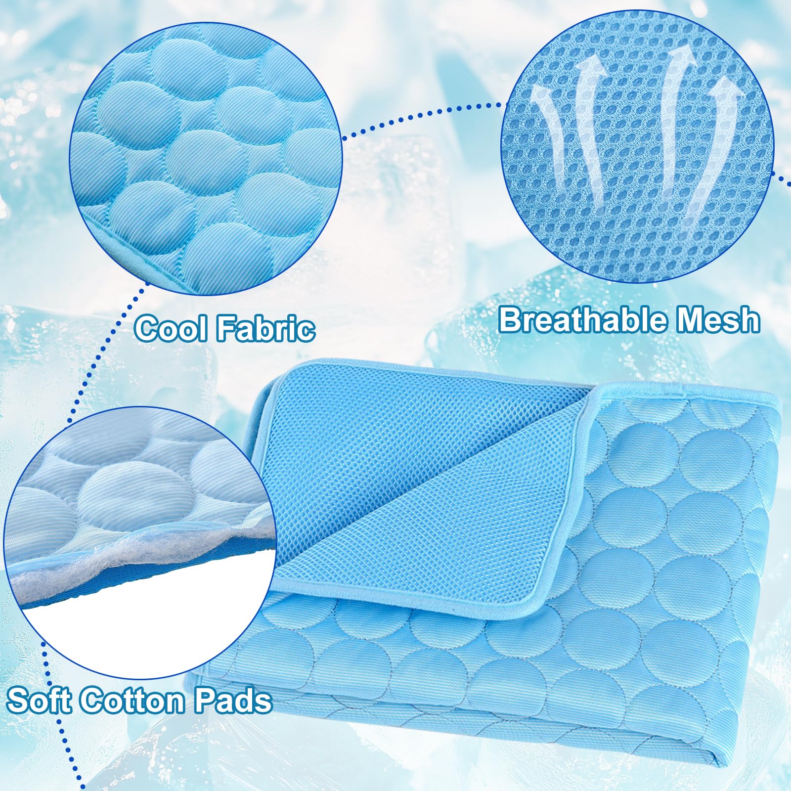 Cube-LED Pet Ice Pads for- Refreshing and Reusable Cooling Mats for Pets Perfect Summer Companion (B/30cm*40cm) - Image 3