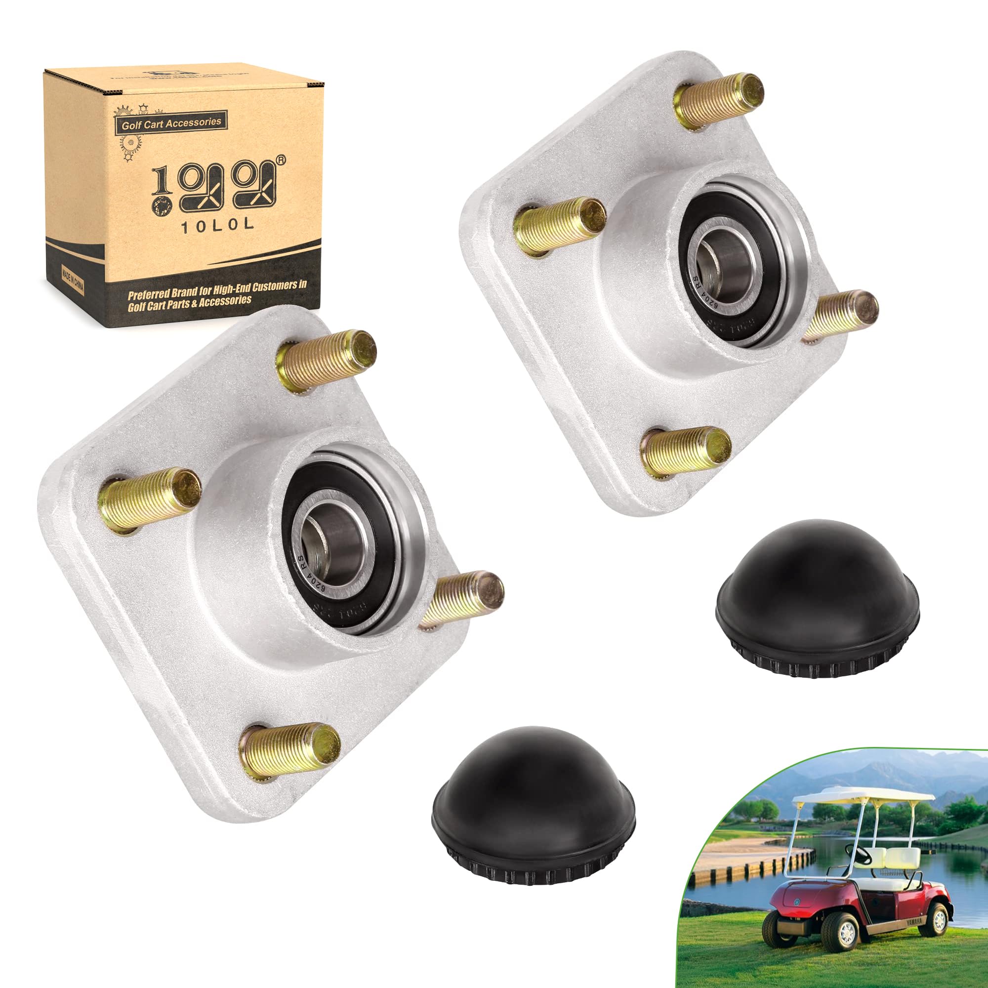 10L0L Golf Cart Front Wheel Hub Assembly for Yamaha G2 G8 G9 G14 G16 G19 G22 G29 Drive, Replaces JG5-WF511-10-00 JG5-WF511-00