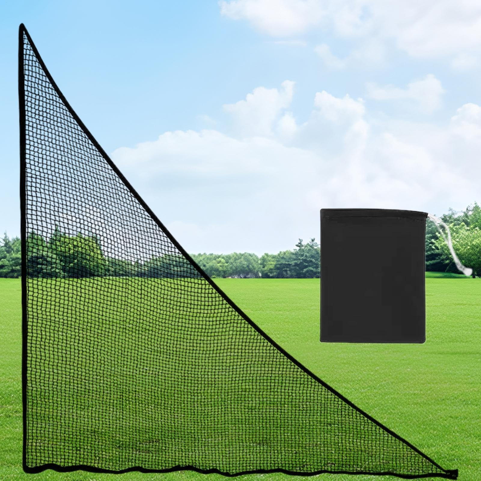 Golf Abweisnetz | 2.1x2.1m Golf Seitennetz Barriere für Draußen,Trainingsnetz für Abschlagübungen Driving Range Sportanlagen Spieler drinnen und draußen
