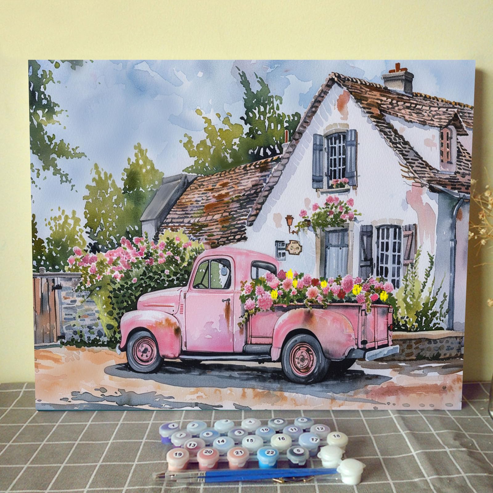 Photo 1 of Tucocoo Paint By Number Barn Cars Landscape Kit 16x20 Inch