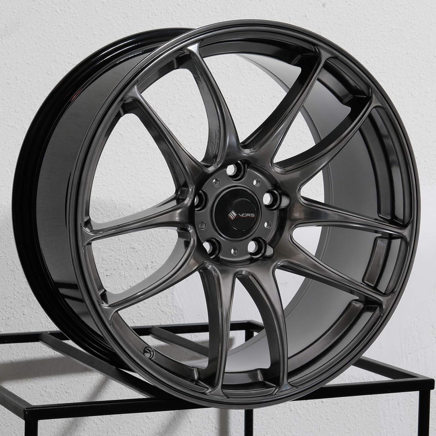 17x8 Vors TR4 5x114.3 35 Hyper Black Wheel Rim