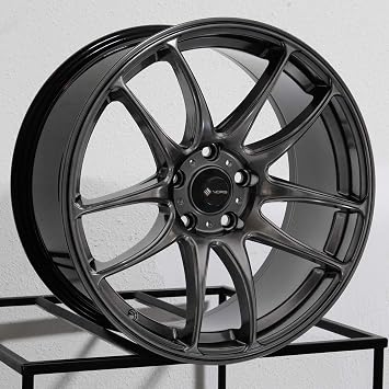 17x8 Vors TR4 5x114.3 35 Hyper Black Wheel Rim