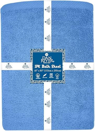 Vista 63 de DAN RIVER Paquete de 1 toalla de baño de 40 x 80 pulgadas, toallas de baño extragrandes de secado rápido para baño, toallas suaves y absorbentes