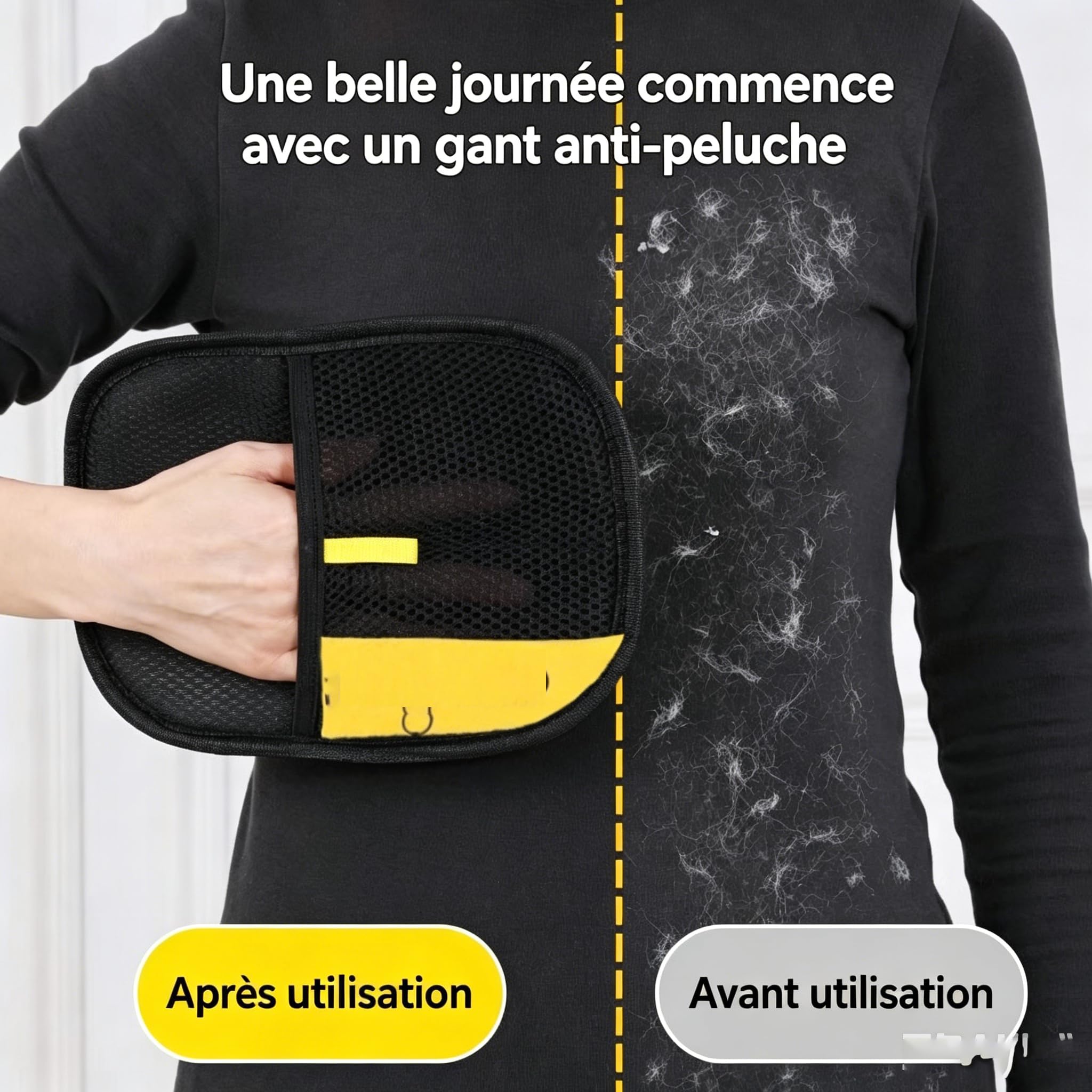 MEIION PurePath Glove - Gant de Nettoyage Polyvalent - Retient Les Poils de Chien/Cat, Couvre Plus d'aire, Pratique pour Tous Les Surfaces et Tous Les usages Quotidiens