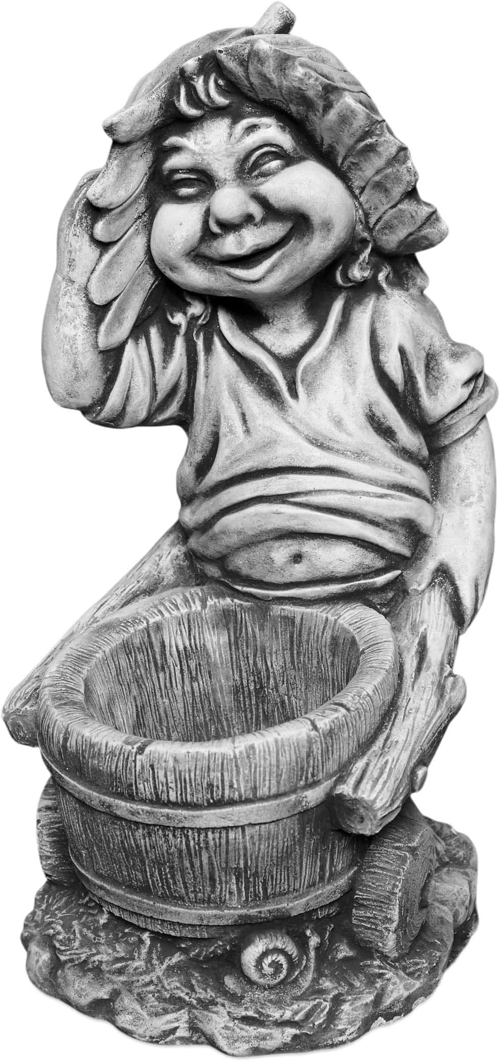 gartendekoparadies.de Gnom Sonnenfreund, Steinfigur Wichtel, H. 28 cm