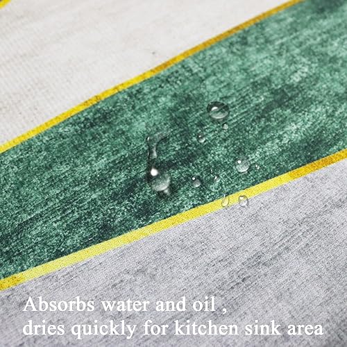 Miniatura 4 de Helthep Alfombra de cocina, alfombra multifuncional para interiores y exteriores, antideslizante, lavable, absorbente de agua, esencial para el