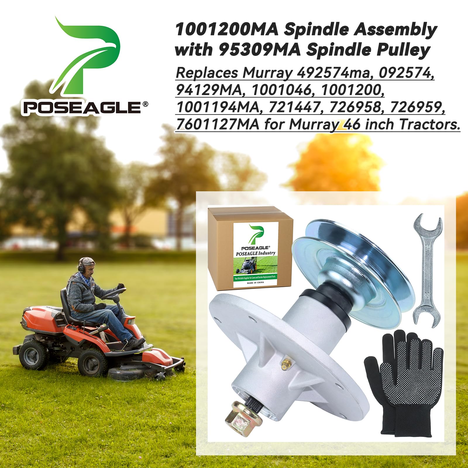 POSEAGLE 1001200MA Jackshaft Housing Assembly with 95309MA Pulley