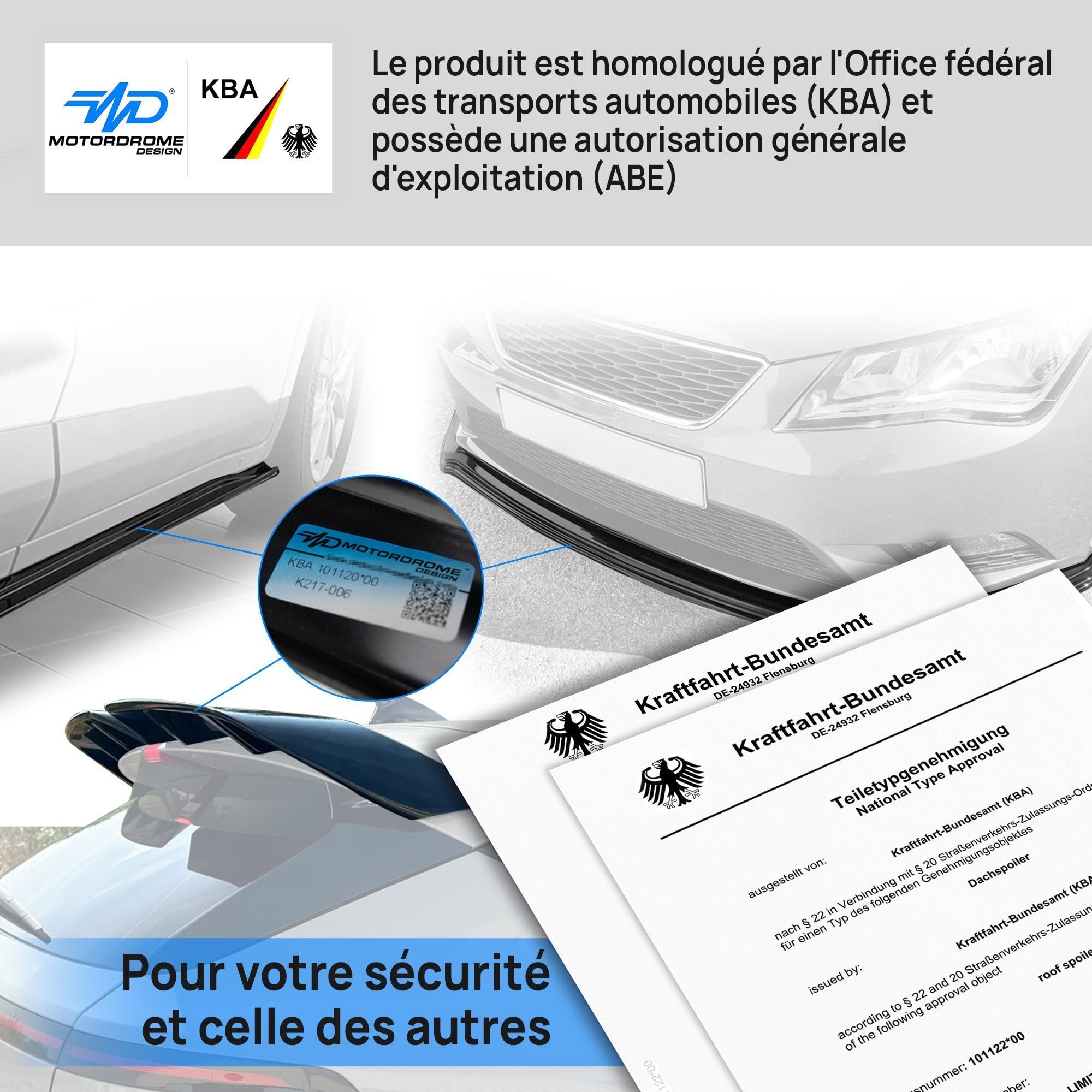 CHROMEMASTER | Becquet de Toit ; Becquet Arrière Compatible avec Peugeot Traveller 2016+ ; Accessoires Auto - Spoiler pour Voiture ; pour la Peinture ; Assemblage : Colle | Tuning Optique Automobile