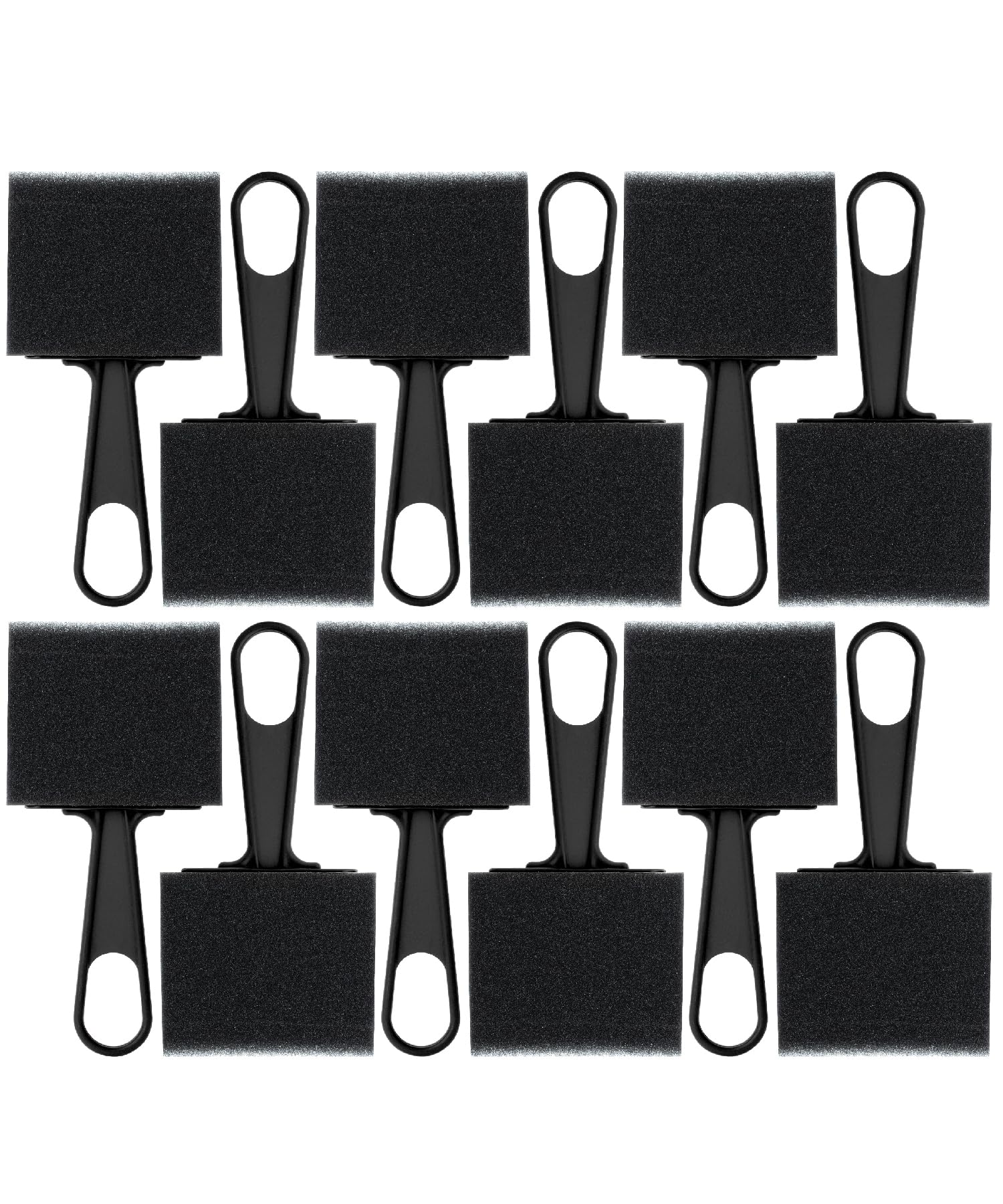Bates Choice Black Handle Bates- Foam Paint Brushes, 3-Inch, 12 Pack, Sponge Brushes, Sponge Paint Brush, Foam Brushes For Painting, Foam Brushes For Staining, Paint Sponges, Foam Brushes For Mod Podge Brushes