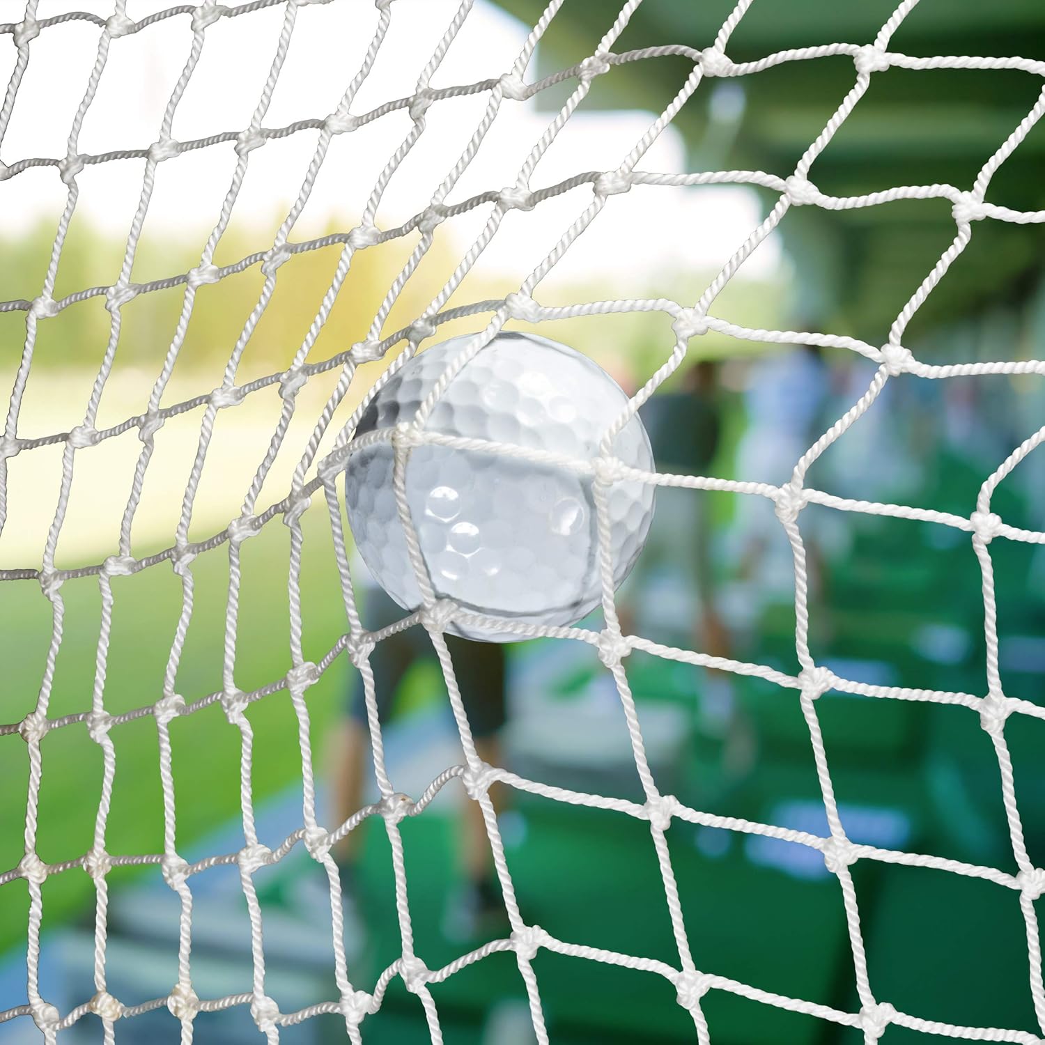 On Deck Sports Residential Golf Netting for Backyards, Driving & Chipping Practice, and Indoor & Outdoor Simulators - Up to 35 Ft Long 10' x 10' Standard White