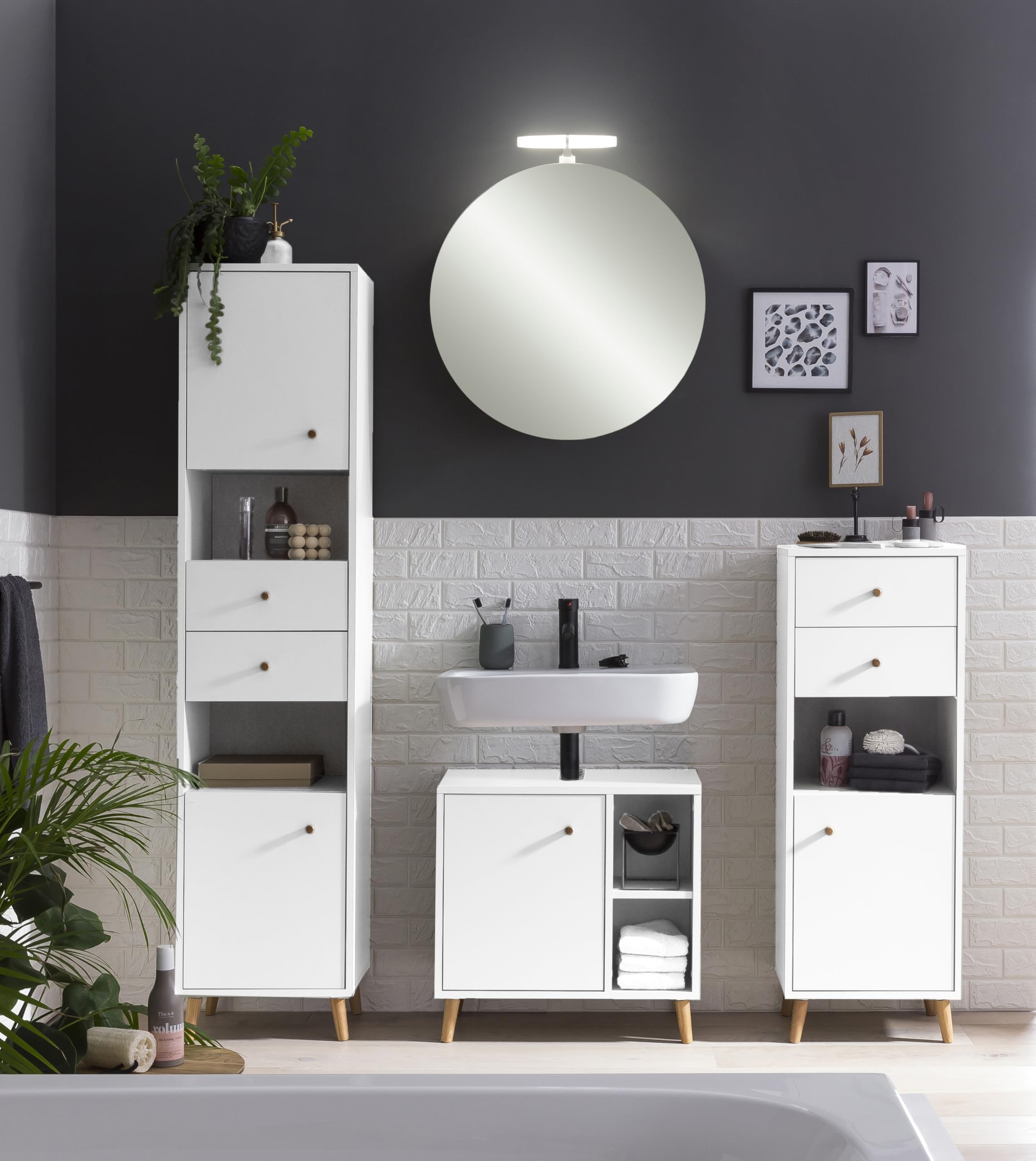 Schildmeyer Bjarne Medizinschrank 158506, weiß matt, 64,2 x 19,6 x 71,4 cm