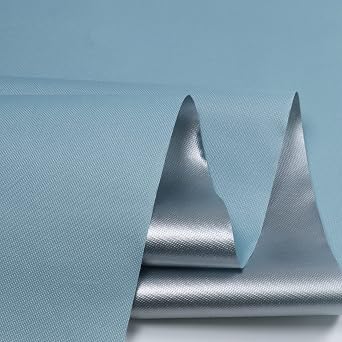 Outdoor Waterproof UV Sun Protection Canvas Fabric, UPF 50+ Silver Backing 210 Denier Canvas Fabric for Outdoor/Indoor, Awning, Tent, Umbrella, Tarp, DIY Project, 60" Wide 3 Yard, Light Blue