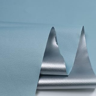 Outdoor Waterproof UV Sun Protection Canvas Fabric, UPF 50+ Silver Backing 210 Denier Canvas Fabric for Outdoor/Indoor, Awning, Tent, Umbrella, Tarp, DIY Project, 60"Wide (1 Yard, Light Blue)