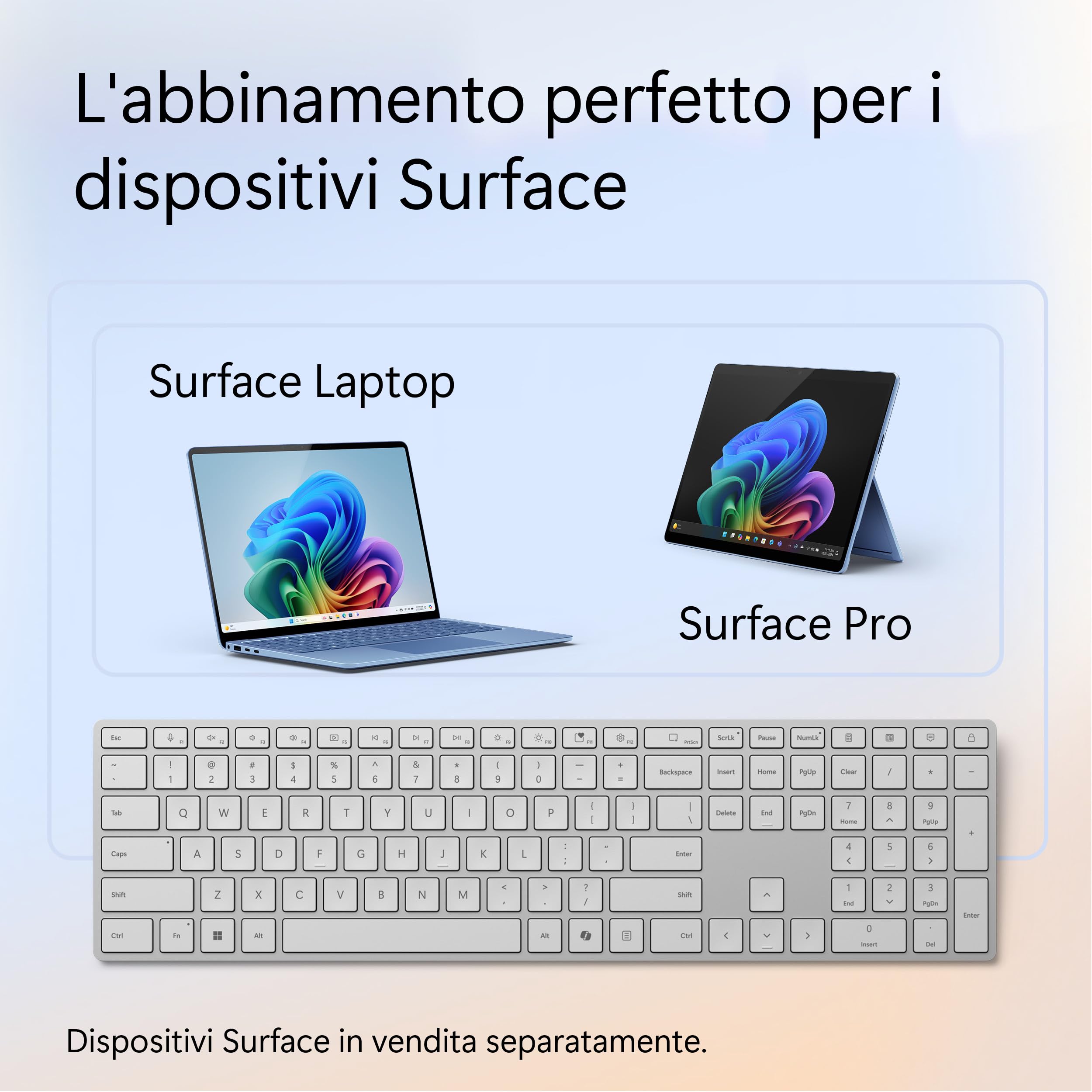 Microsoft Surface Keyboard (2 edycja) - kompatybilny z Pro lub Laptop - Bluetooth 4.0, przycisk Copilot