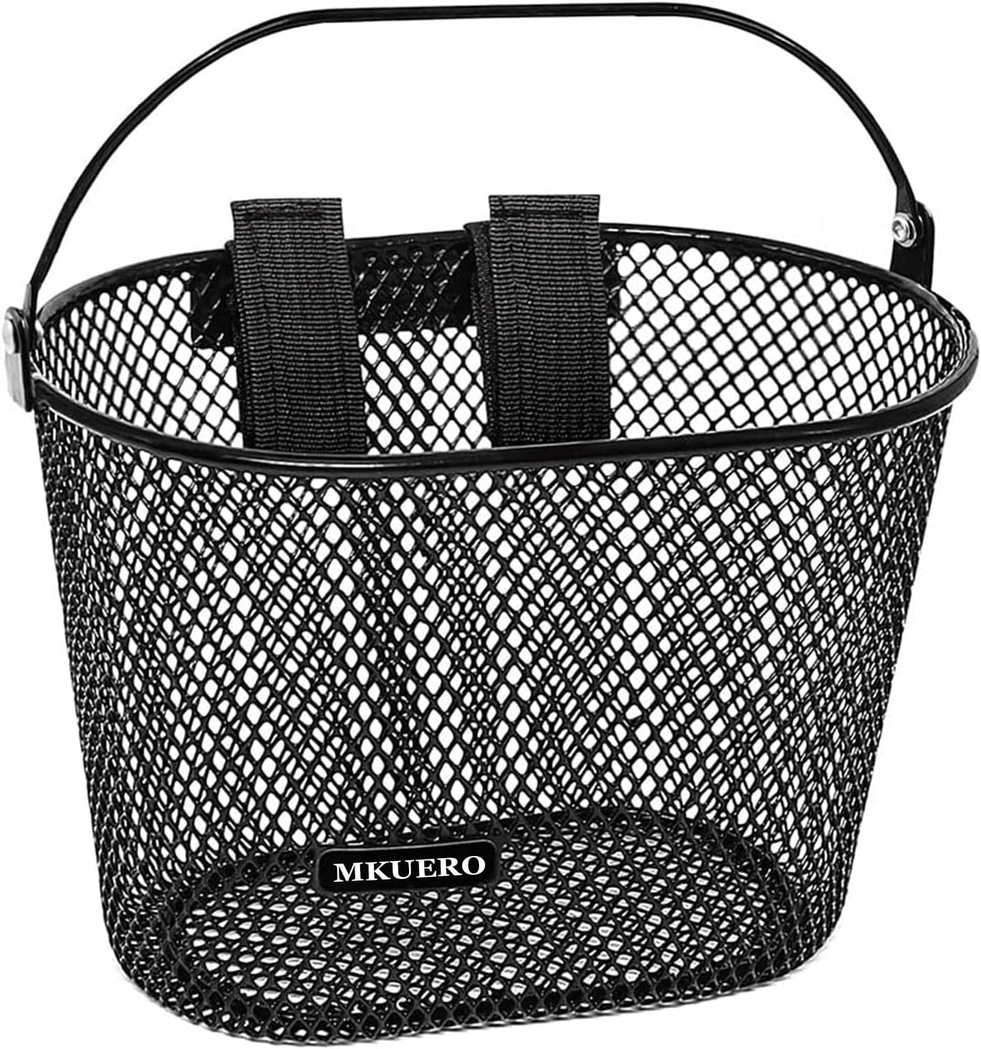 Mkuero Kids Bike Basket, Bicycle Basket for Boy and Girl, Waterproof Metal Wire Children's