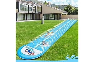 Extra Long 30ft Slip Splash Water Slide with Bodyboards