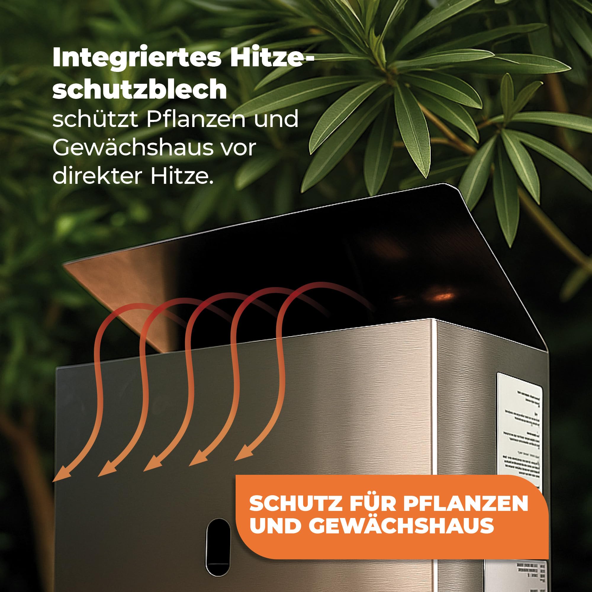 BioGreen EcoPilot 4500 Chauffage de serre à gaz 4500W acier inoxydable argenté 38x17x40 cm pour serres jusqu'à 22 m²