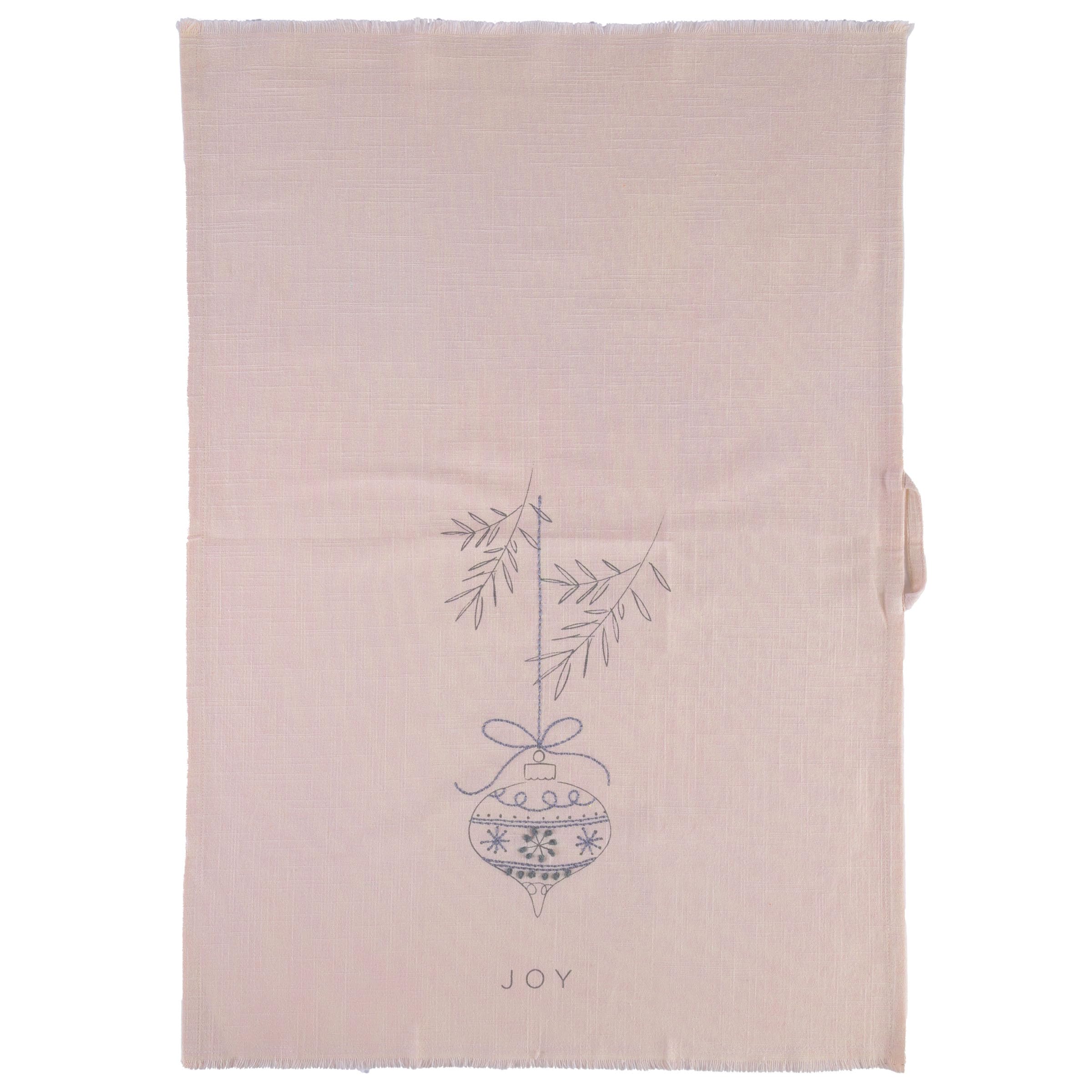 Karma Gifts, Embroidered Cotton Tea Towels, Pinecone, Small