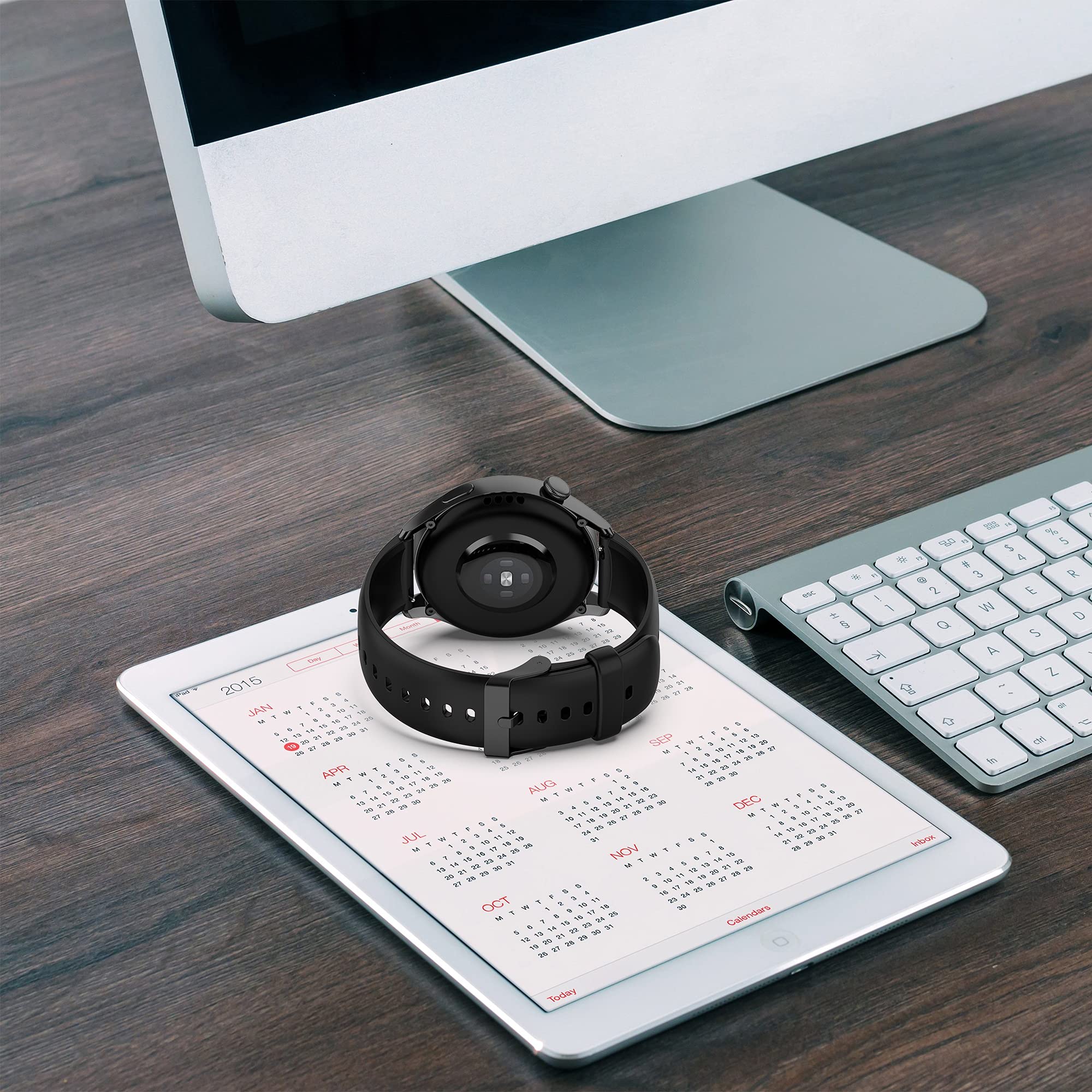 3 Cinturini In Silicone RuenTech Per Umidigi Urun/Uwatch 2/5/2S/3S – 22 Mm, Colori Blu+nero+rosso, Regolabili, Ricambio Facile - 3
