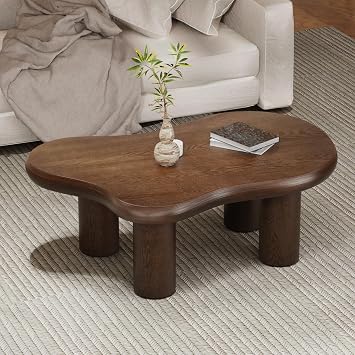 Clouds Coffee Table 117 cm with 4 Legs A Brown