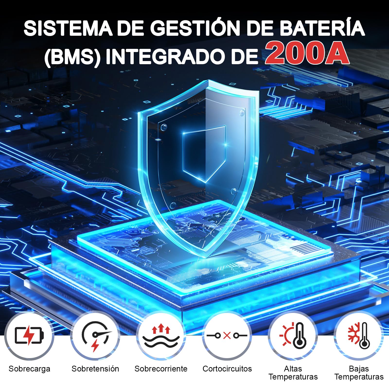 Bateria LiFePO4 12V 600Ah, 7680Wh BMS 200A 4000+ Ciclos - Reserva Energética Máxima para Sistema Solar, Autosuficiencia, Sistemas del Hogar, Taller Aficionados y Corriente de Red