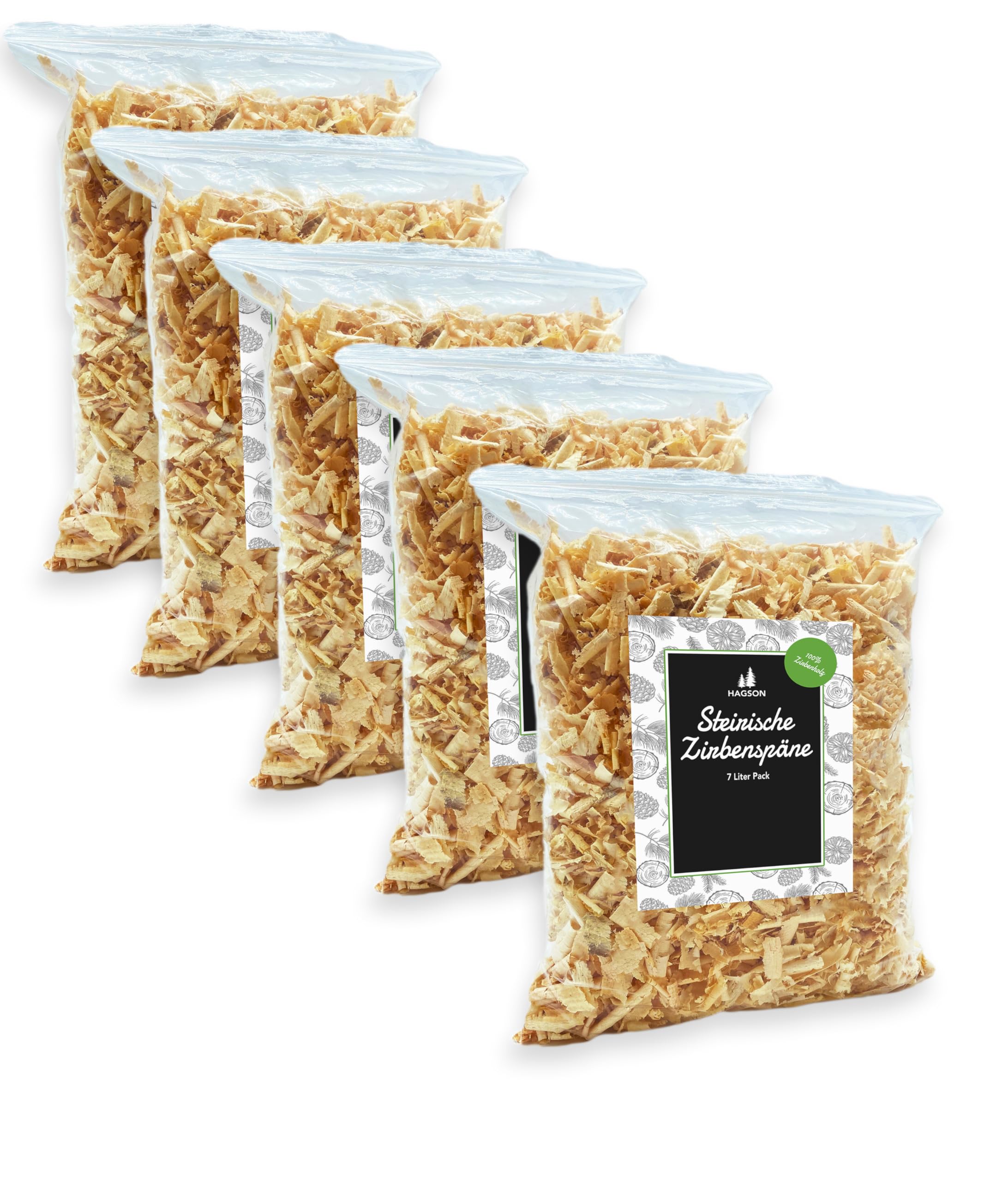 steirische extra feine Zirbenspäne zum Nachfüllen von Zirbenkissen, 7 Liter Pack, Unbehandeltes Zirbenholz, zum Befüllen von Zirbenkissen, doppelt gesiebt und extra weich (1)