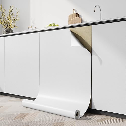 Miniatura 8 de practicalWs Papel tapiz negro de 15.7 x 984.2 pulgadas, color sólido, papel de contacto extraíble para baño, oficina, fácil de aplicar y limpiar