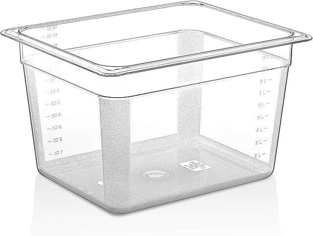 TemoWare 1/2 Polycarbonate Gastronorm Container 200mm Deep - Clear