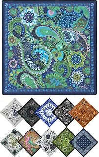 【TERTIS】特蒂斯 大幅 棉质 三角巾 成人 时尚 手帕 头巾 发带 男款 头巾 围巾 女款 黑色 红色 蓝色 白色