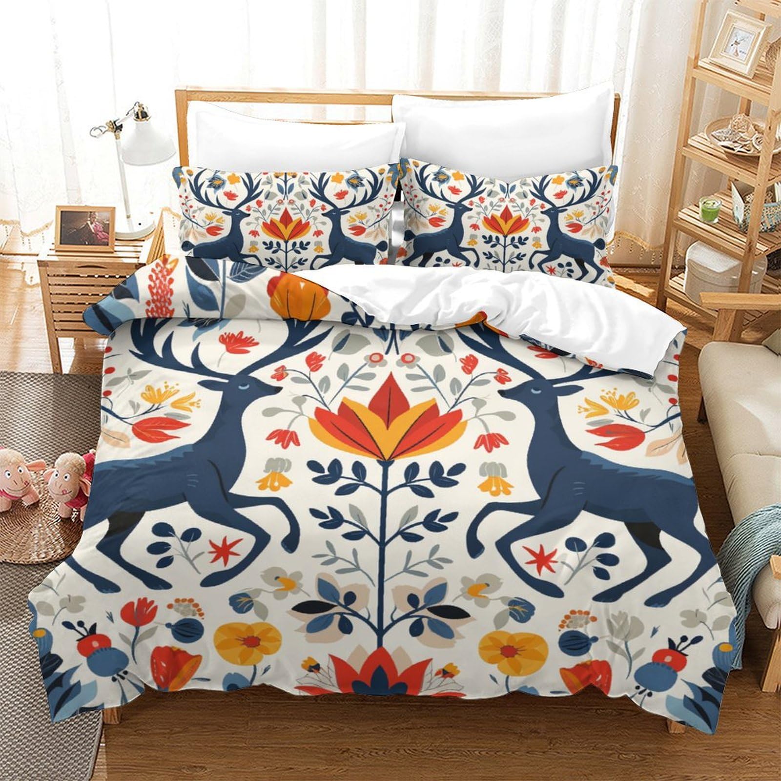 Parure de couette cerf imprimé 3D pour transformer la chambre ado double
