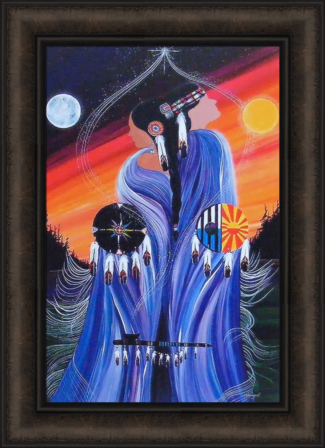Amazon.com: Balance by Betty Albert 16x22 Native American Indian