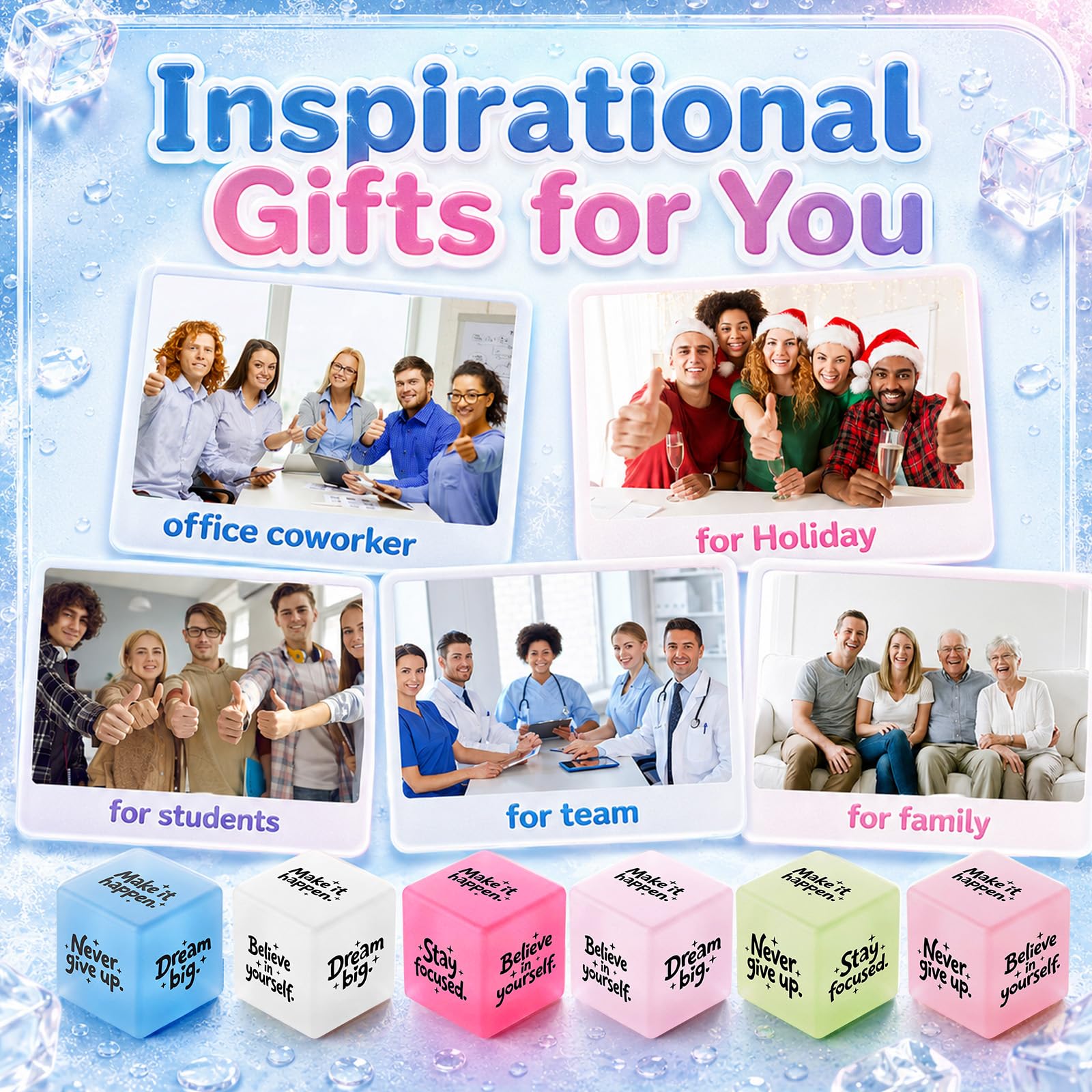 Foilswirl Set di 36 mini palline antistress emotive, per il rientro a scuola, idea regalo, graziose, antistress, ringraziamenti, per il personale d'ufficio e la ricompensa dei colleghi (ispirazionale)