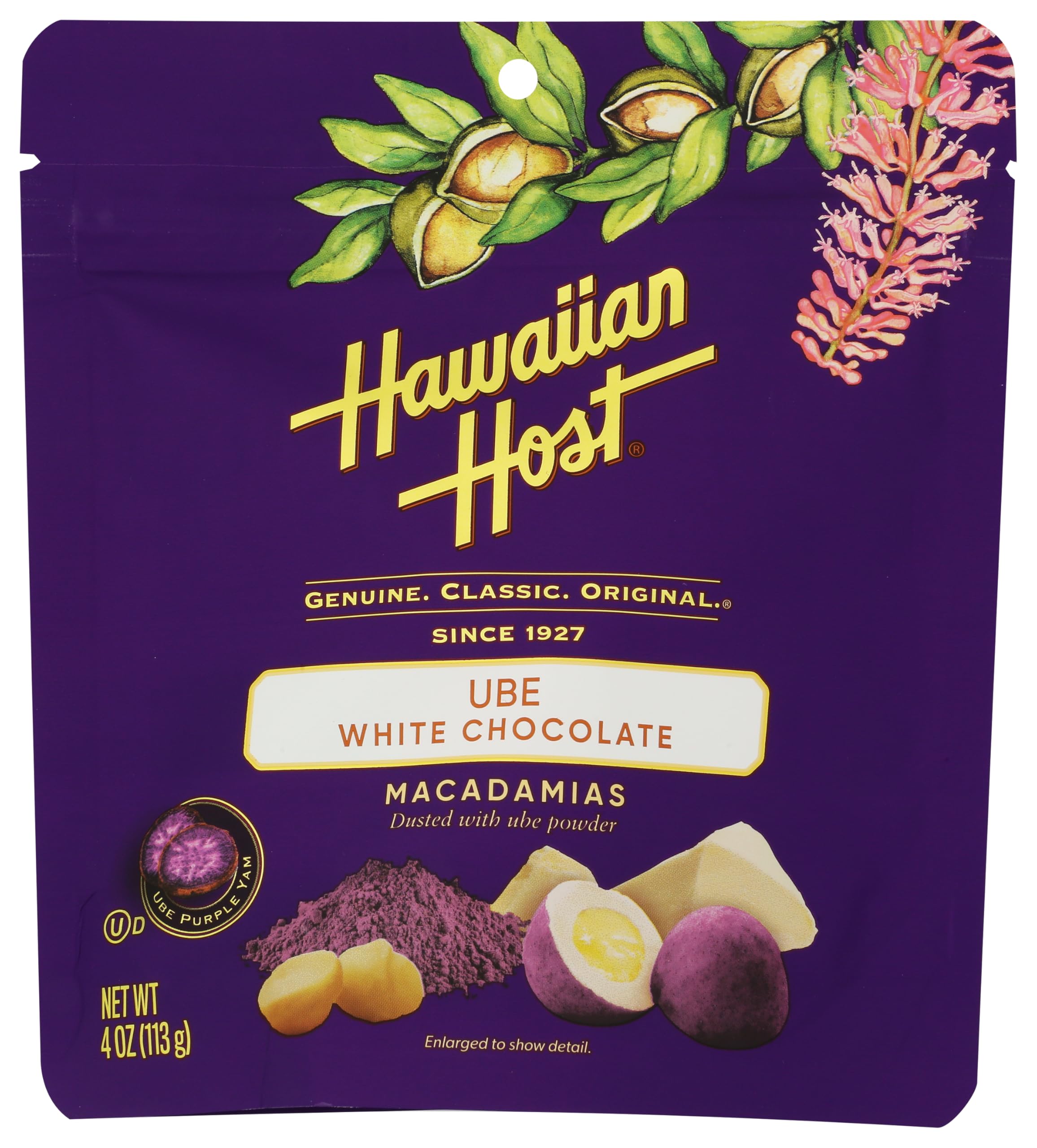 Amazon.com : Hawaiian Host Ube White Chocolate Covered Macadamias