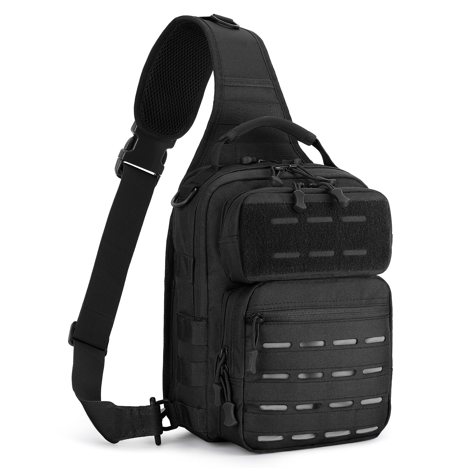 HUNTVP 50L Militaire Tactische Rugzak, Leger Molle Rugzakken, Grote Rugzak, Bug Out Survival Tas voor Mannen en Vrouwen Wandelen Gym Camping Reizen Motorfiets