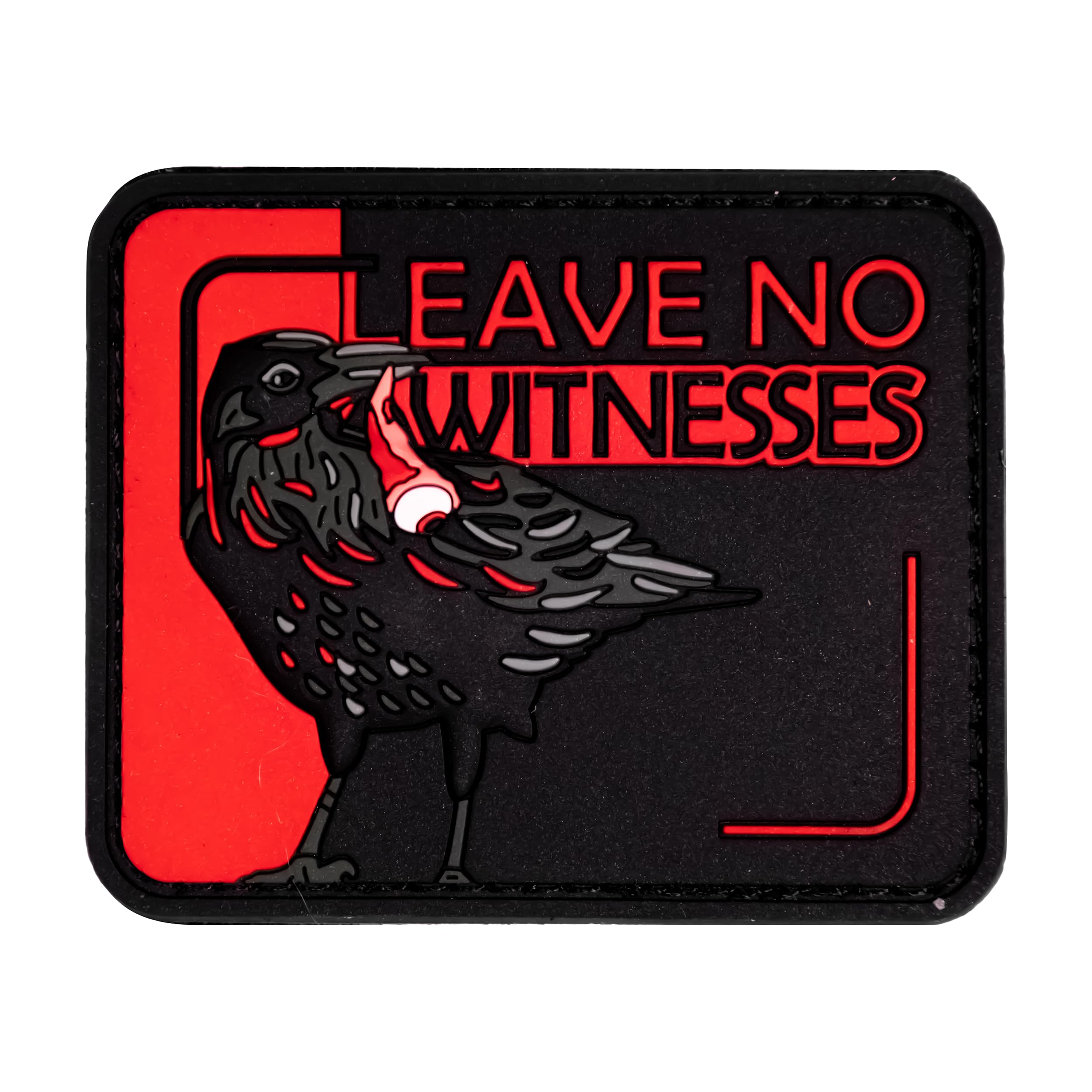 Patch tactique Corbeau Leave No Witnesses pour sac à dos et gilet