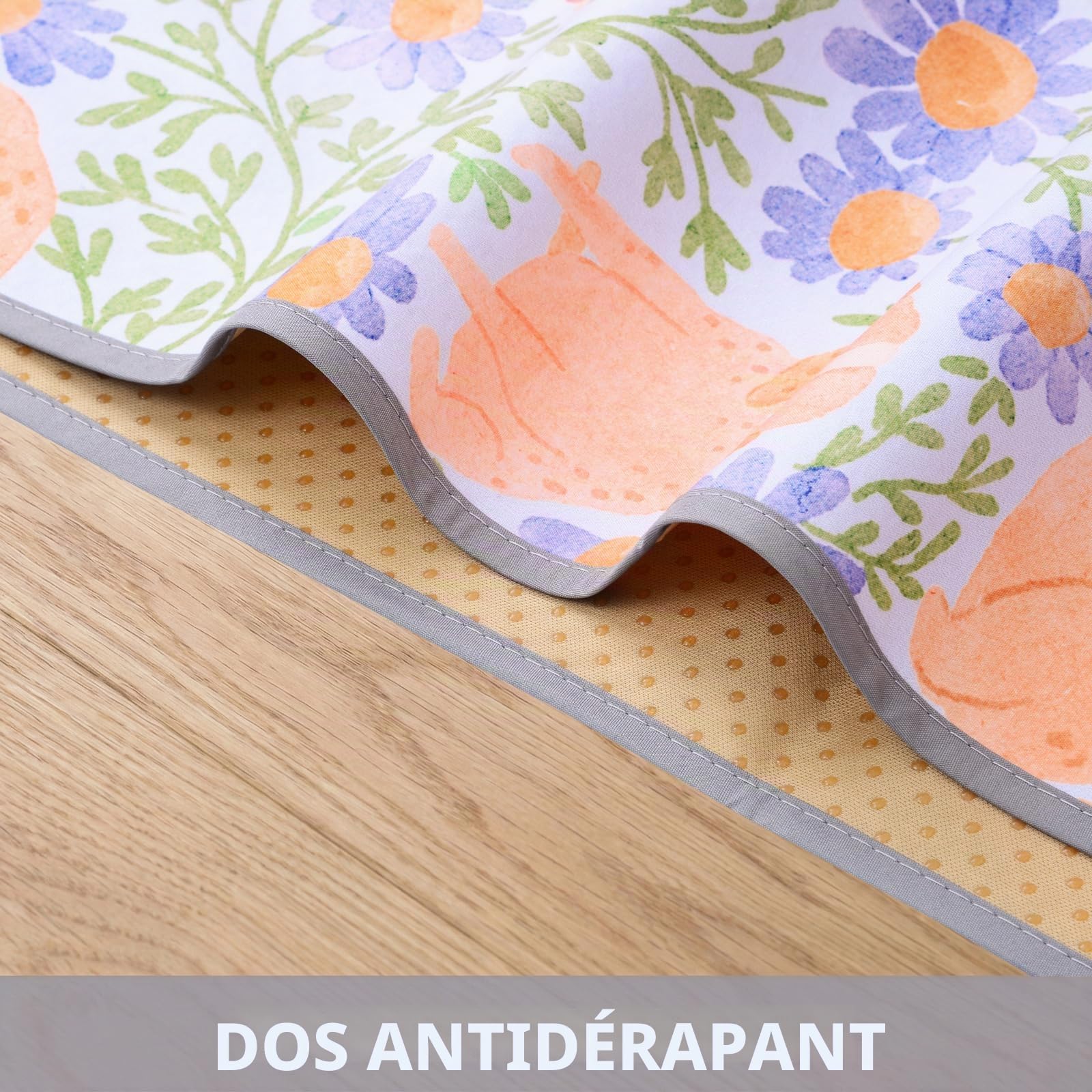 Splat Tapis pour dessous de chaise haute, arts créatifs, imperméable et antidérapant, lavable, 130 cm, réutilisable et nappe d'alimentation pour bébé (chien)