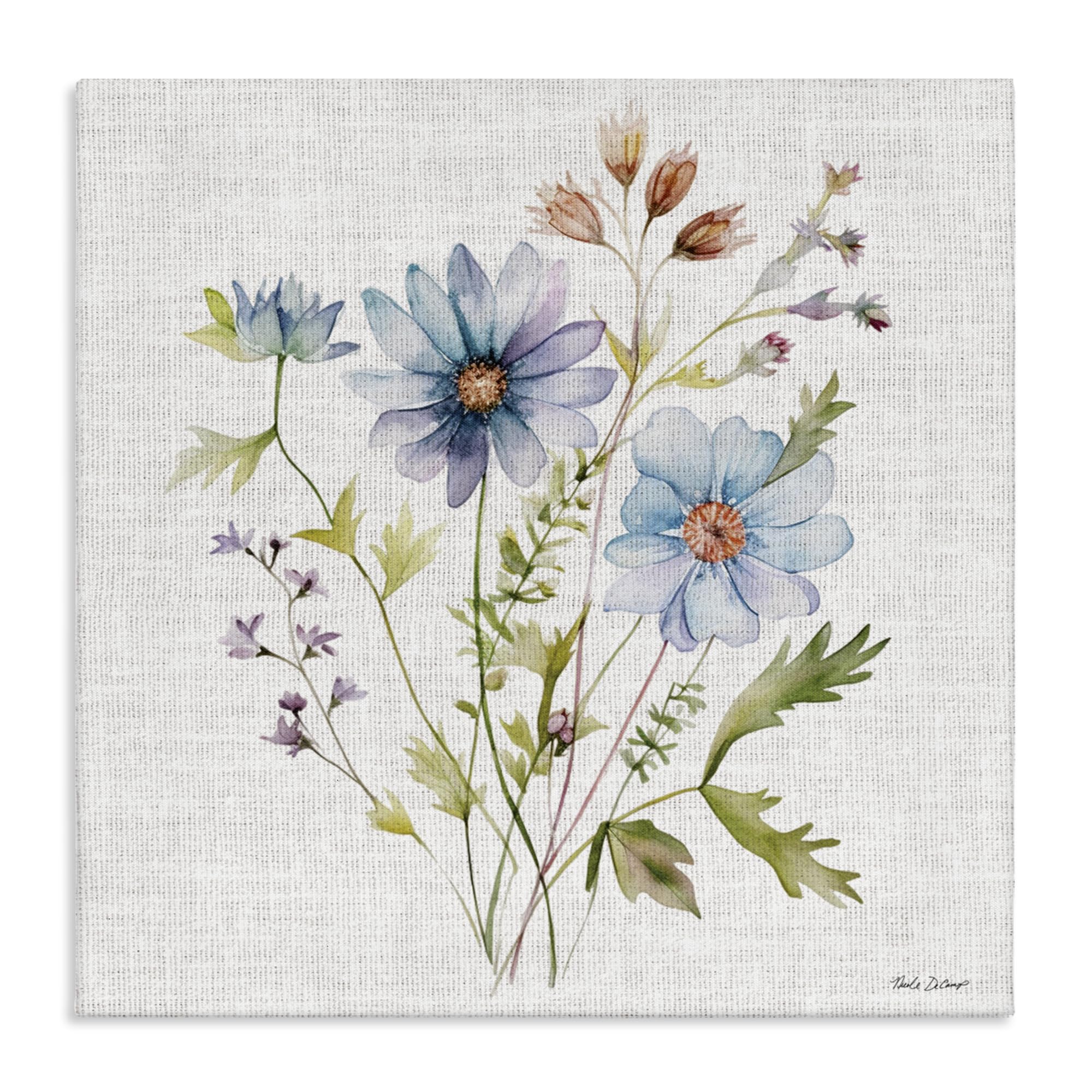 Wild Floral Botanical Bundle, 36 x 36 Inch Canvas Wall Art