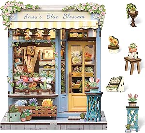 Cutefun Book Nook Kit, DIY Miniature Dollhouse Booknook Kit for Adults and Teens, Tiny House Bookshelf Insert Decor with