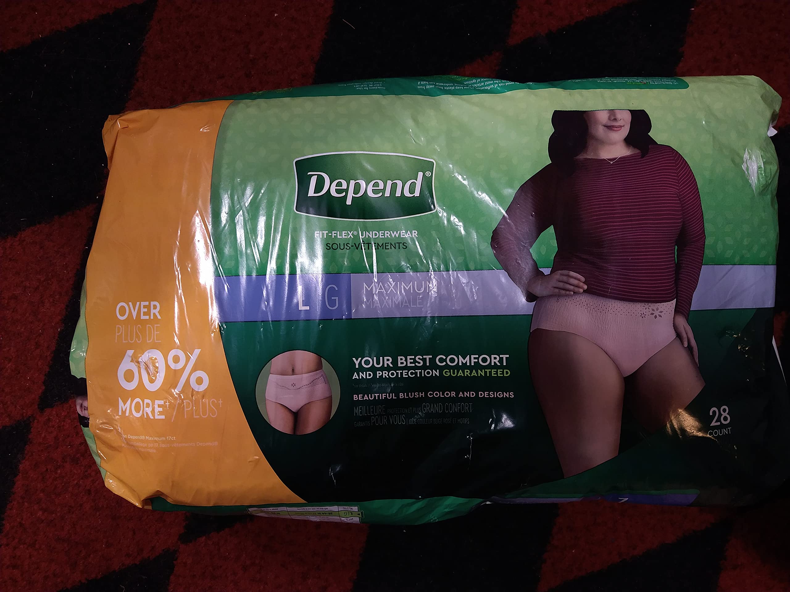 Depend for Women Underwear Maximum, Large, 28 ct Value Pk