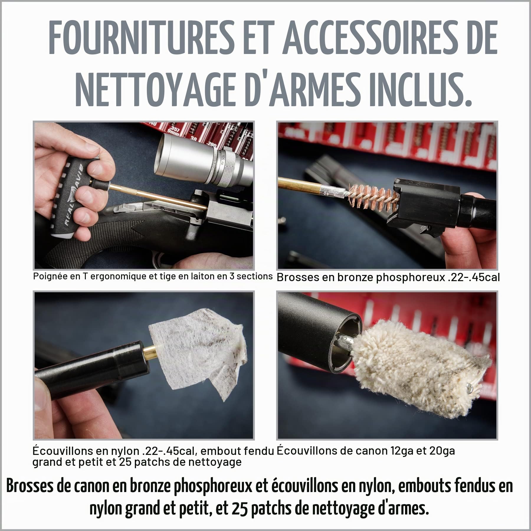 Real Avid Gun Boss Pro Kit de Nettoyage pour Armes (de Poing, d’Epaule, Lisses et Rayés) Accessoire Mixte, Noir, no Size