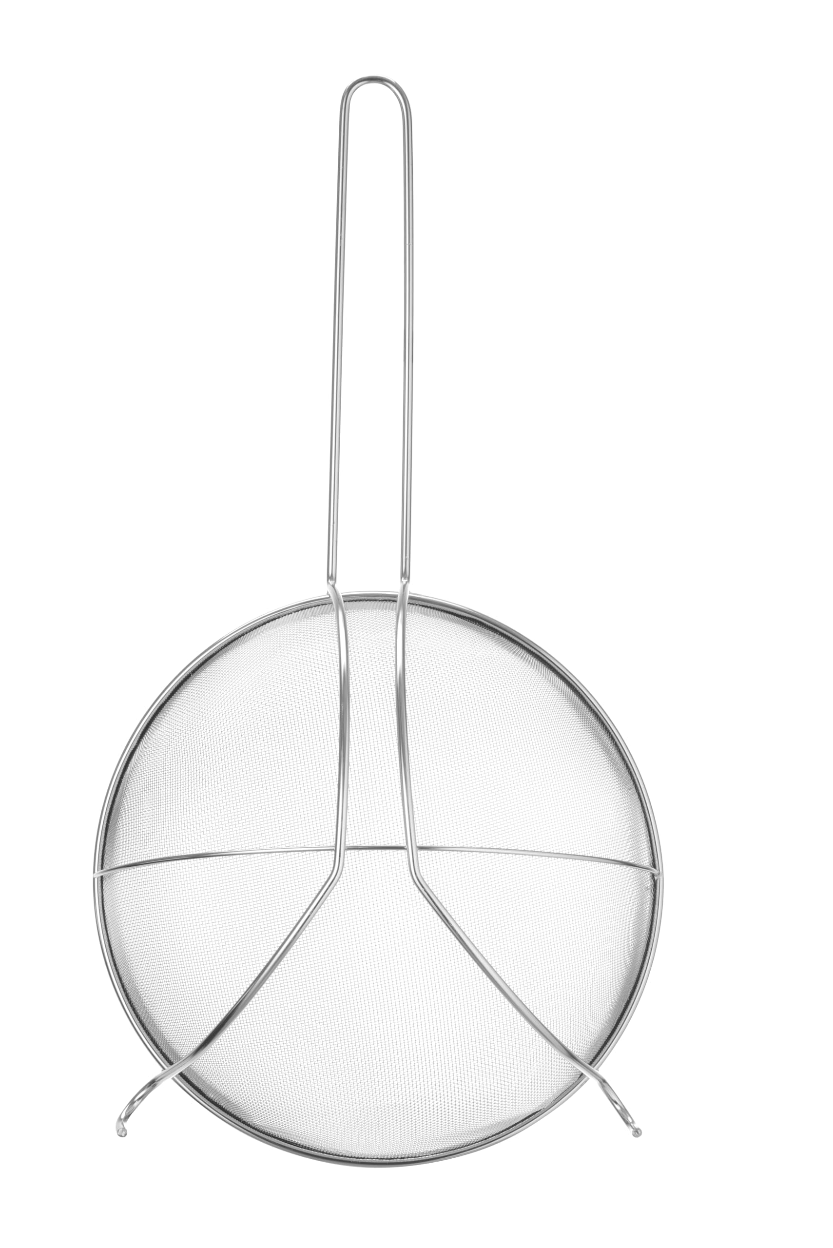 HENDI Colador Reforzado, para Harinas y Salsas, Tamiz de Cocina de Malla Fina con Mango y Soportes Laterales, 700x345x(H)145mm, Acero Inoxidable