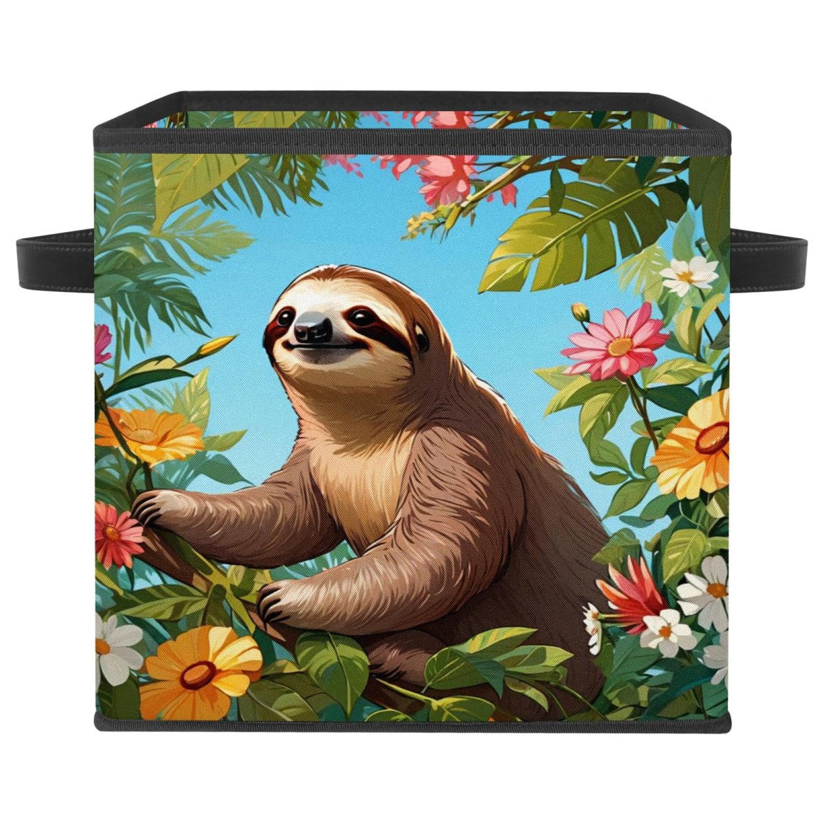 Boîte de rangement pliable grand cube organiseur paresseux fleur