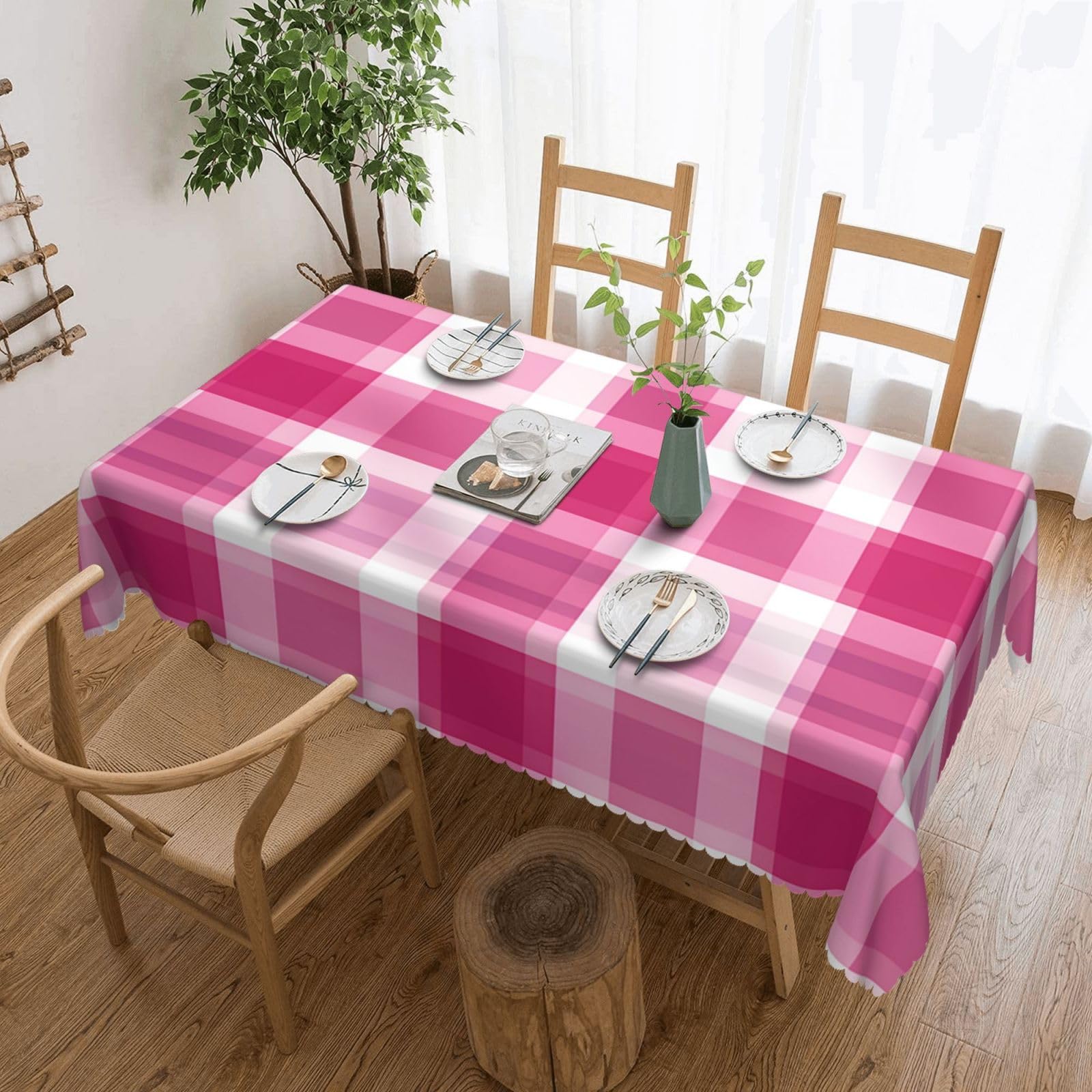 Nappe de table de style rustique 137x183 pour repas de fête et banquet
