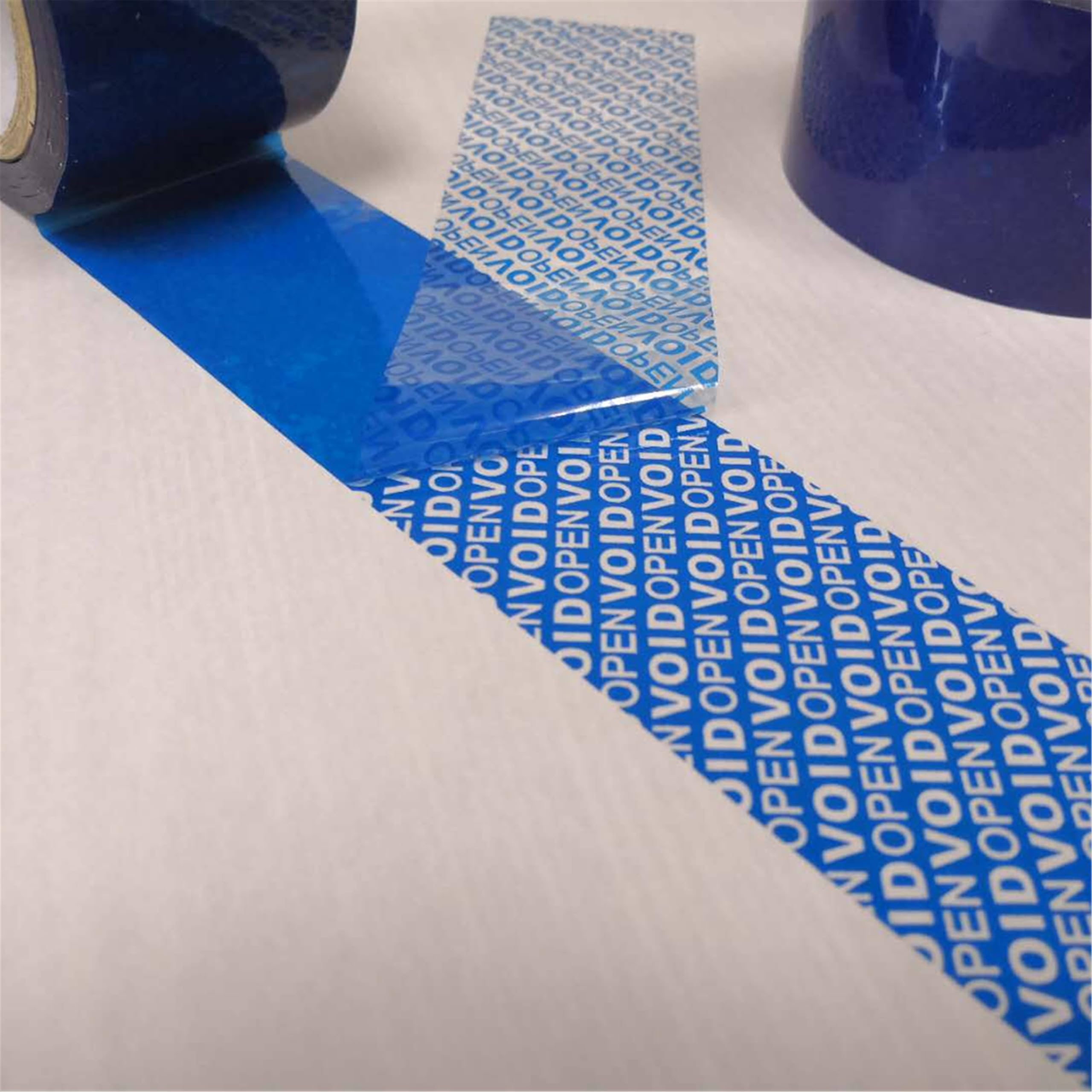 Tamper Evident Void Open Tape, 50mm Width x 50m Length, Security Seals Transfer Tape (Blue)