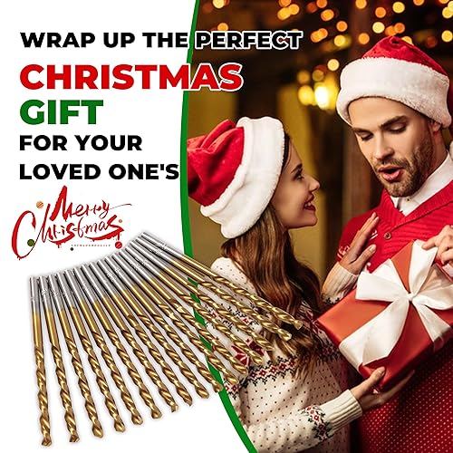 Miniatura 5 de Mulwark M35 - Juego de 15 brocas de cobalto  Juego de brocas Jobber de metal recubierto de nitruro de titanio para acero endurecido, plástico o