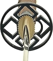 Vista 8 de HMS Samurai Katana Sword, Practical, Hand Forged, 1045 Carbon Steel, Heat Tempered/Clay Tempered, Full Tang, Sharp, Scabbard